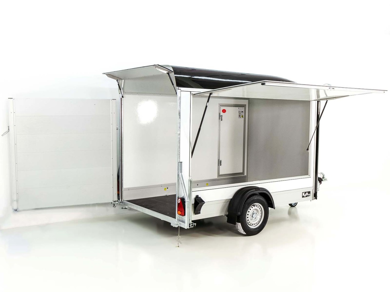 2620_02_1280x1280-1.jpg Debon Kofferanhänger C300 Sandwich 148x295cm H:190cm 1,3t, Alu, Polybug, Tür, Klappe, schwarz-Neu – Bild 1