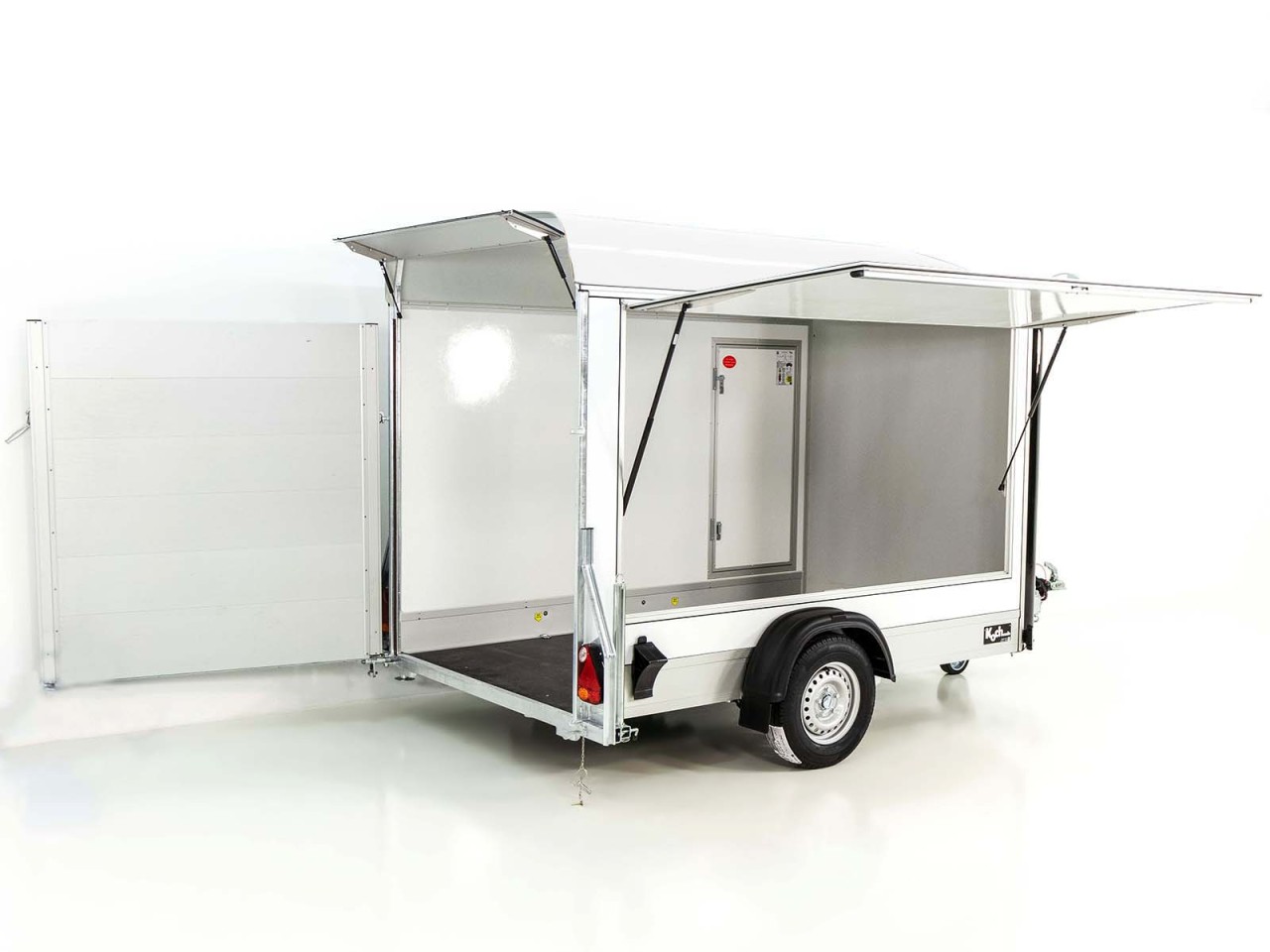 2621_02_1280x1280-1.jpg Debon Kofferanhänger C300 Sandwich 148x295cm H:190cm 1,3t, Alu, Polybug, Tür, Klappe, weiß-Neu – Bild 1