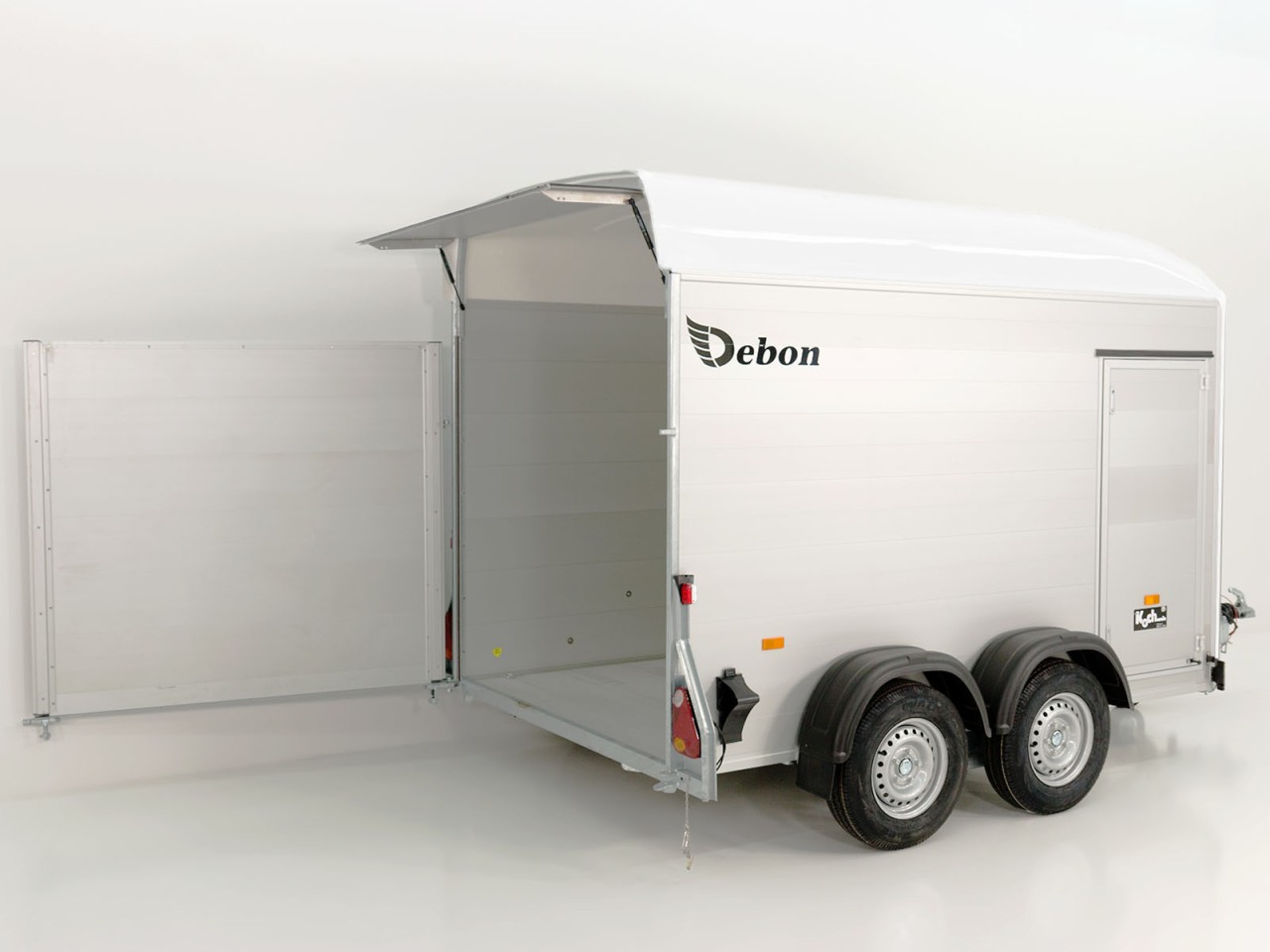 2907_02_1280x1280-1.jpg Debon Kofferanhänger C500 164x300cm H:200cm 2,0t, Alu, Polybug, Tür, weiß-Neu – Bild 1