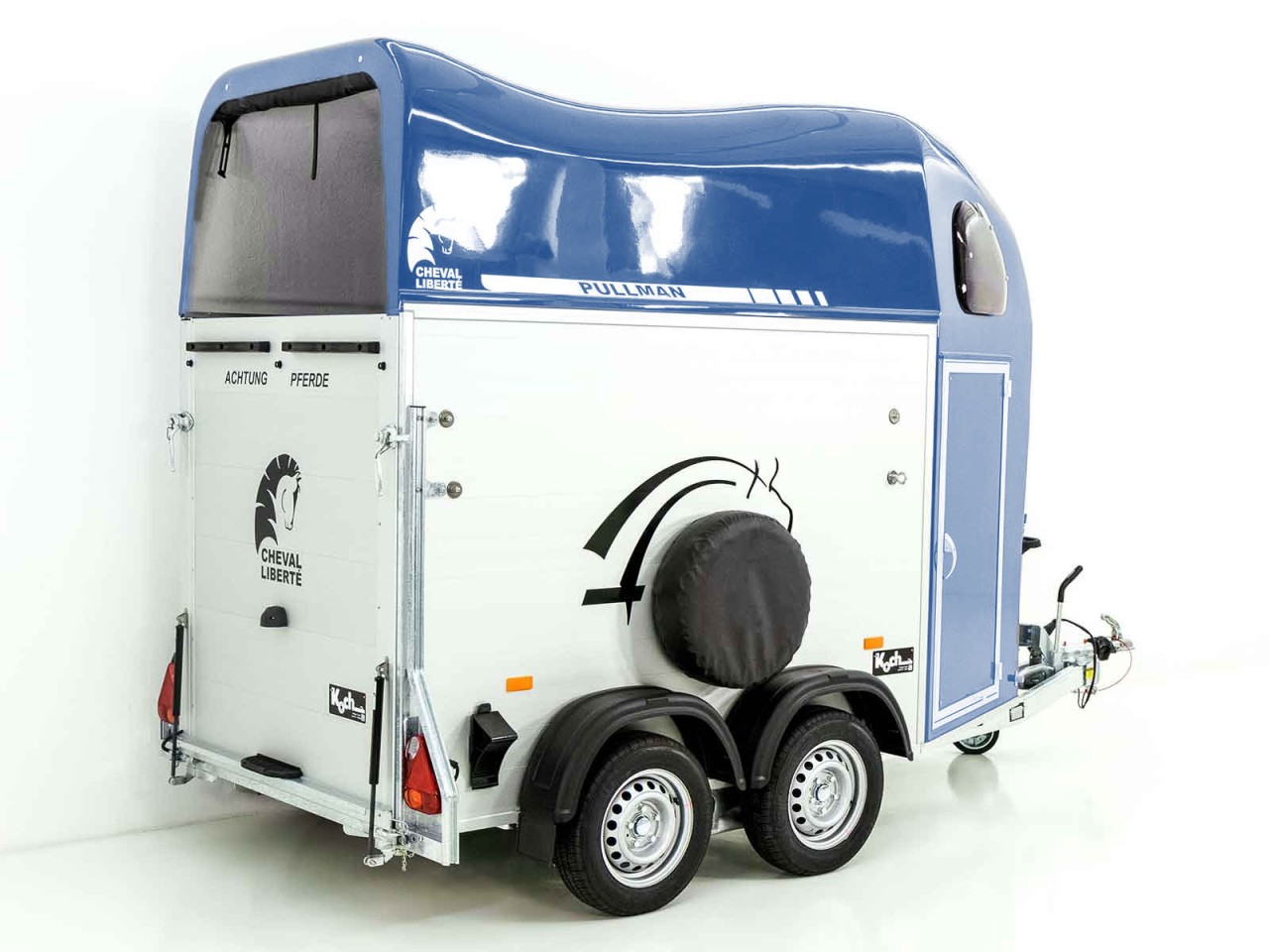 81.jpg Cheval Liberte Pferdeanhänger GOLD One 1,5er, Pullman-Fahrwerk, blau-Neu – Bild 1