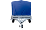 Anhänger Garden Trailer 200 KIPP 200×106 cm 750 kg [mit Hochspriegel, blauer Hochplane und Stützrad]-Neu – Bild 5