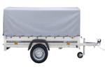 Anhänger Pkw 230×125 Garden Trailer 230 KIPP Unitrailer 750 kg mit Stützrad, Hochplane und Hochspriegel-Neu – Bild 3