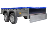 Garden Trailer 264/2 Kipp Mit Stützrad, Planenträger Und Blauer Flachplane-Neu – Bild 6